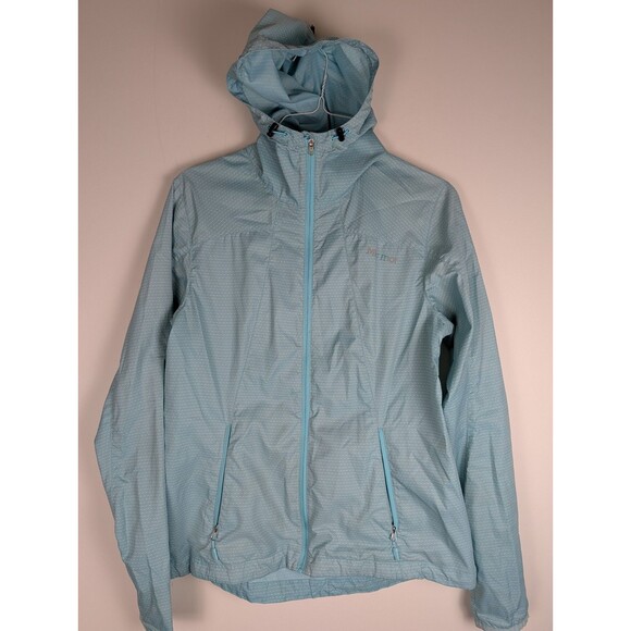 Marmot Softshell Jacket Women's Size Small Blue Rain Lightweight Packable Travel - Picture 1 of 14